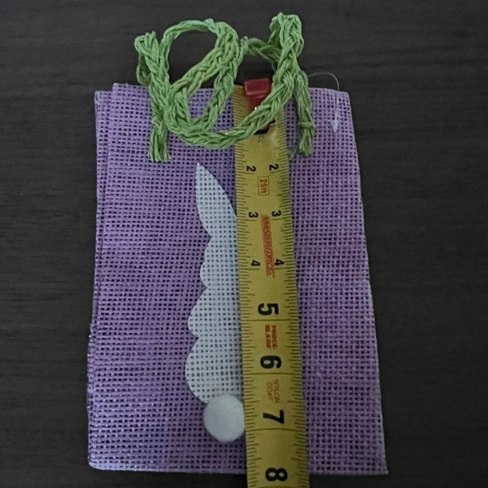 World Market Woven Gift Bags Kids OS Purple Brand New Easter Bunny Burlap 2pc